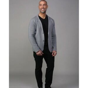 Collars and Co Milano Deconstructed Knit Swazer Merino Blend Sweater Blazer 2XL